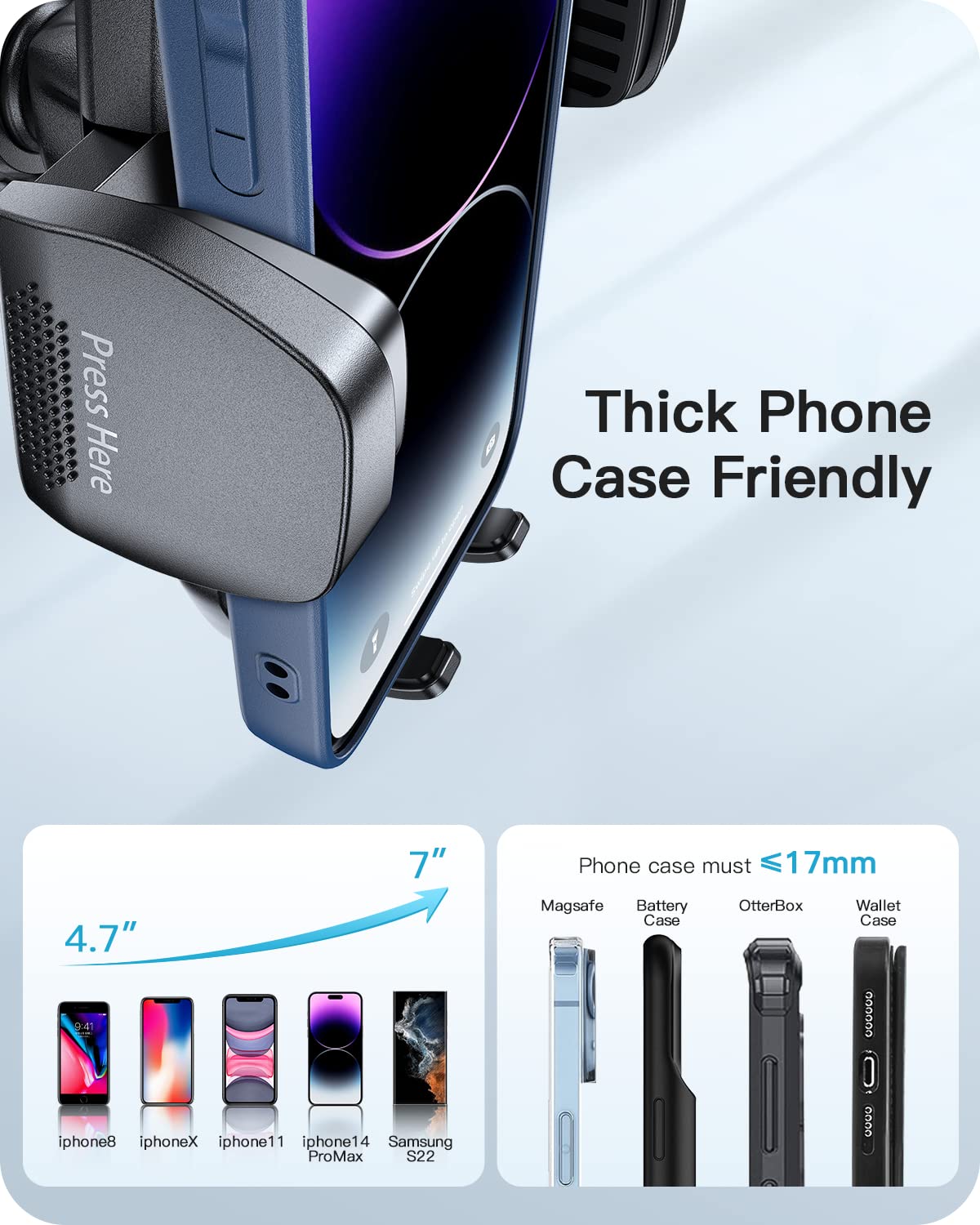 APPS2Car Car Phone Holder Mount Gooseneck Dashboard Windshield Suction Cup Phone Mount Anti-Shake Stabilizer Phone Car Cradle Compatible with All - View 4 of 7