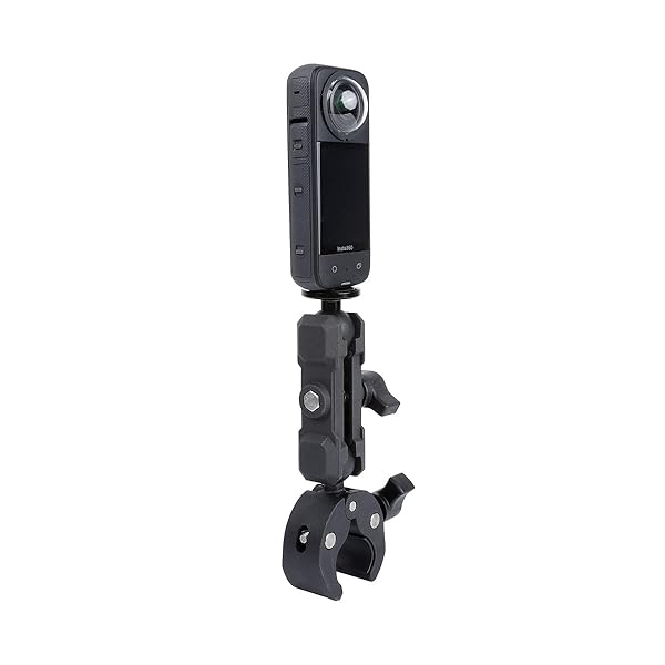 PellKing PellKing Camera Motorcycle Mount for Insta360 Go 3,X4/X3/X2,360 Rotation Metal Action Camera Clamp Holder with 1/4Thread for Moto Bike Bicycle Handlebar, for Insta360 One Go 3,X3/X2/X - View 5 of 10