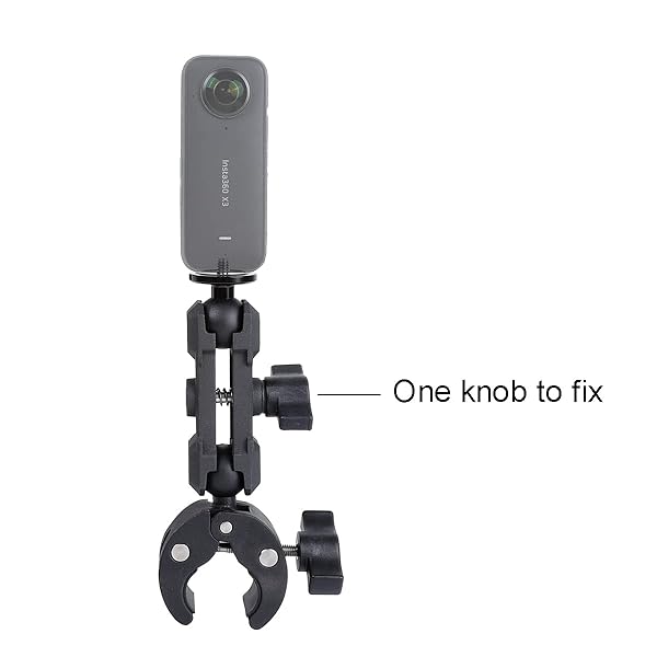 PellKing PellKing Camera Motorcycle Mount for Insta360 Go 3,X4/X3/X2,360 Rotation Metal Action Camera Clamp Holder with 1/4Thread for Moto Bike Bicycle Handlebar, for Insta360 One Go 3,X3/X2/X - View 8 of 10