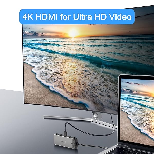 SmartQ SmartQ H352 7-in-1 USB-C Hub: 4K HDMI, 100W PD, USB-A, Card Reader for MacBook, XPS & More - View 7 of 8