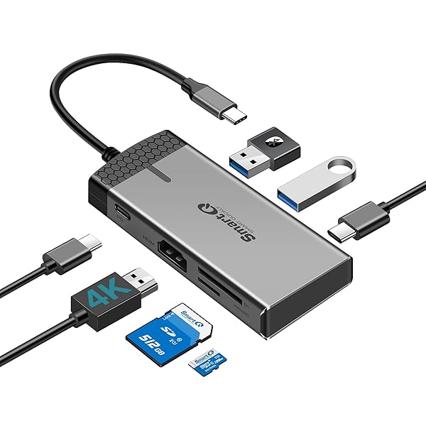 SmartQ SmartQ H352 7-in-1 USB-C Hub: 4K HDMI, 100W PD, USB-A, Card Reader for MacBook, XPS & More - View 3 of 8