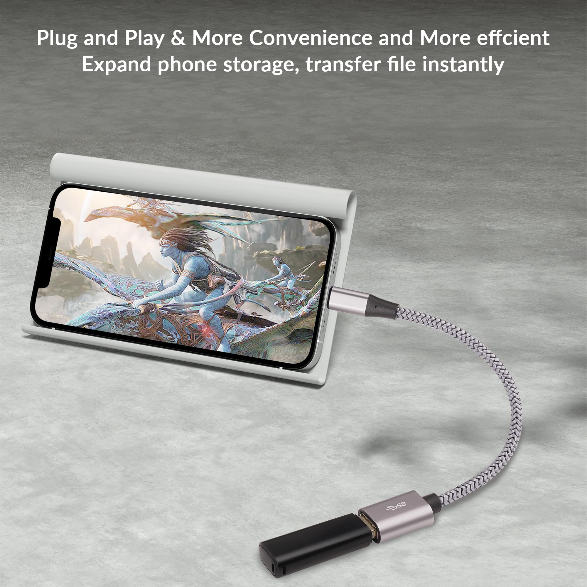 Togconn USB C to USB 3.0 Adapter 4 Pack Nylon Braided Type C OTG Cable for iPhone 15 Pro Max Samsung S23 Ultra MacBook Pro Air Google Pixel - View 5 of 7