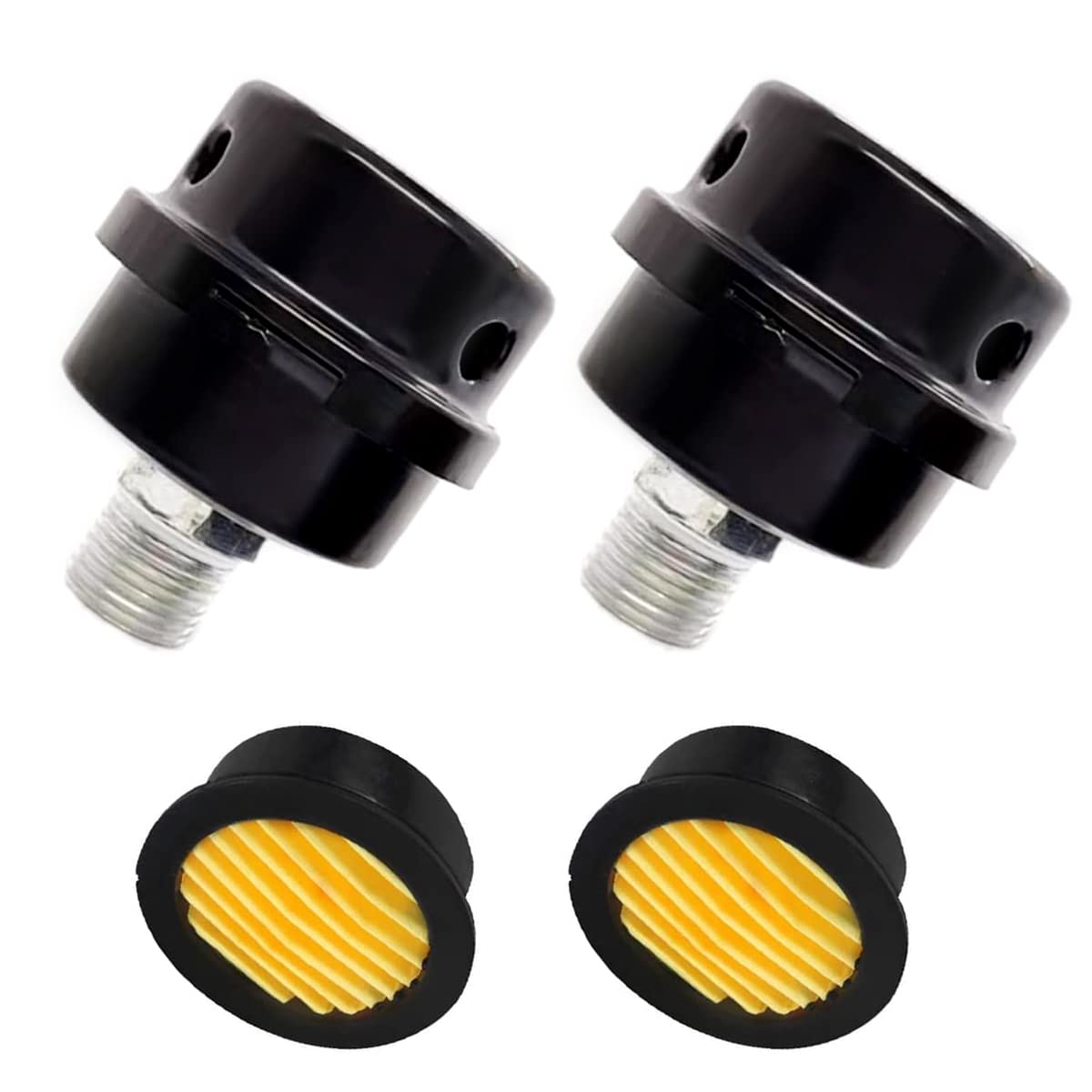 2 Pcs 20mm Air Compressor Silencer Filter,1 2"Thread Air Compressor Intake Filter Noise Muffler Air Compressor Parts