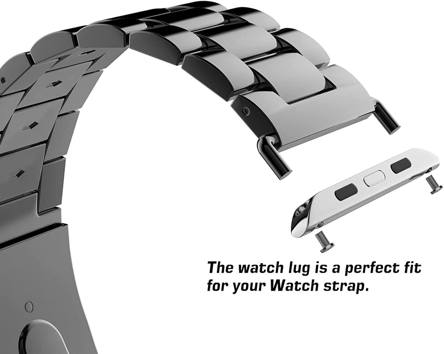 OMECKY OMECKY Watch Band Connectors Adapter for Apple Watch Ultra Series 10 9 8 7 6 5 4 SE 3 2 1 Compatible with All Sizes - View 3 of 6