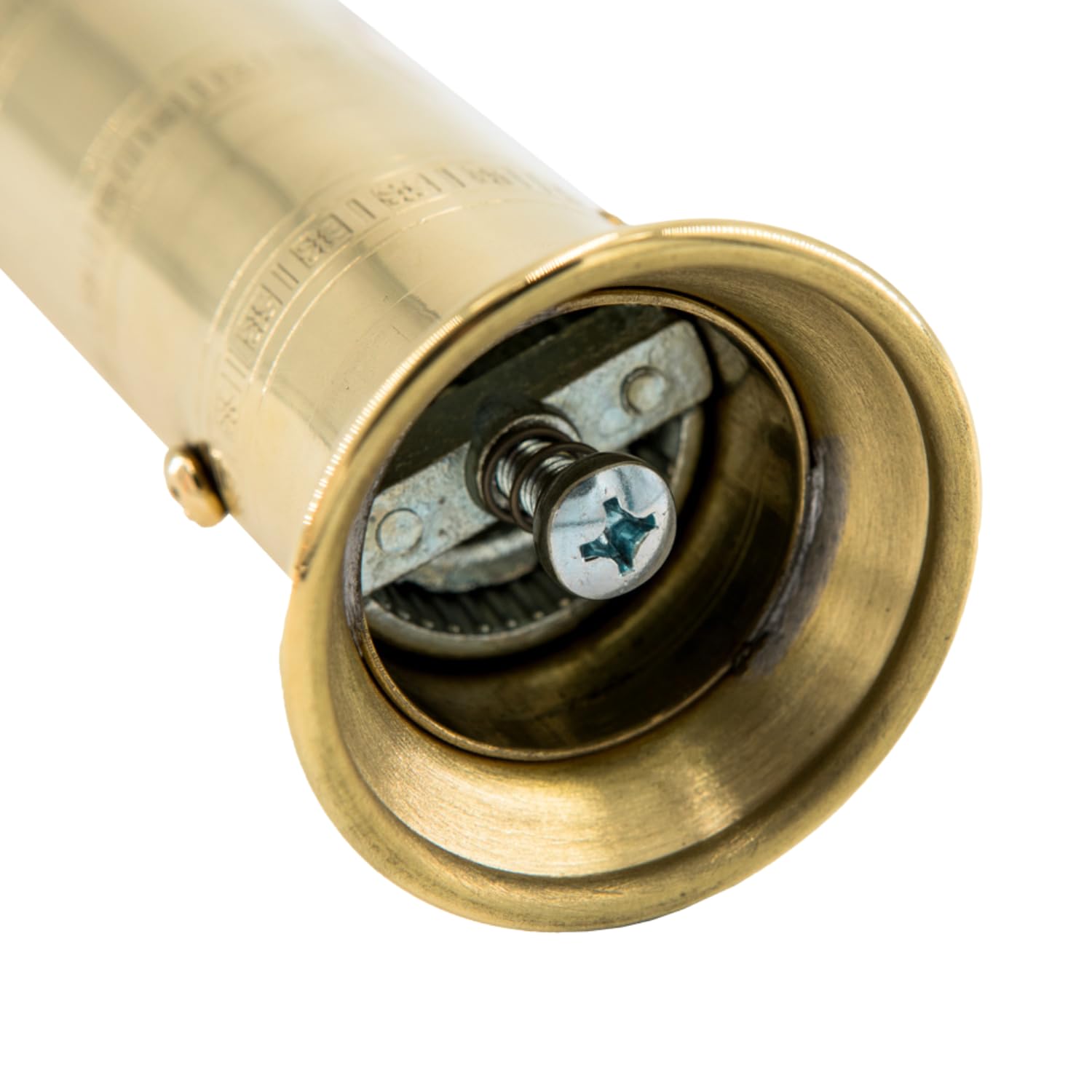 Alexander Home Alexander Home 9 Inch Greek Pepper Mill Manual Grinder with Crank Handle Refillable Brass European Design - View 3 of 8