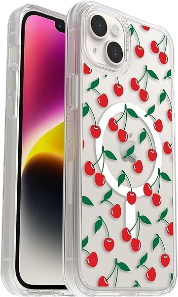 OtterBox OtterBox iPhone 14 Plus Symmetry Series Case Cherry On Top Ultra Sleek MagSafe Compatible with Raised Edges for Camera and Screen Protection - View 3 of 5