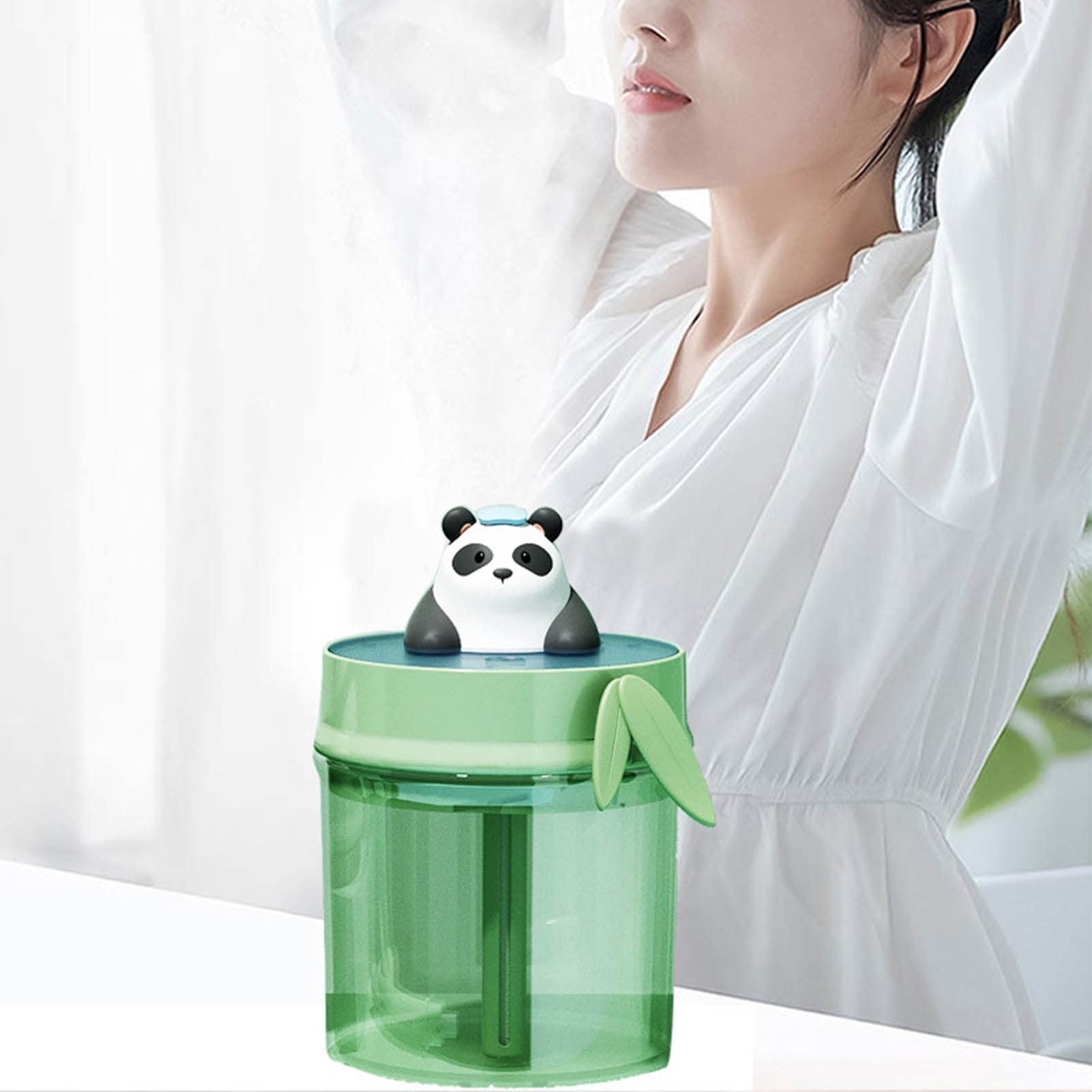 TOPINCN TOPINCN Mini Panda Humidifier USB Powered Portable Air Diffuser for Desk Bedroom Home 510ml Cute Design Air Purifier - View 2 of 9