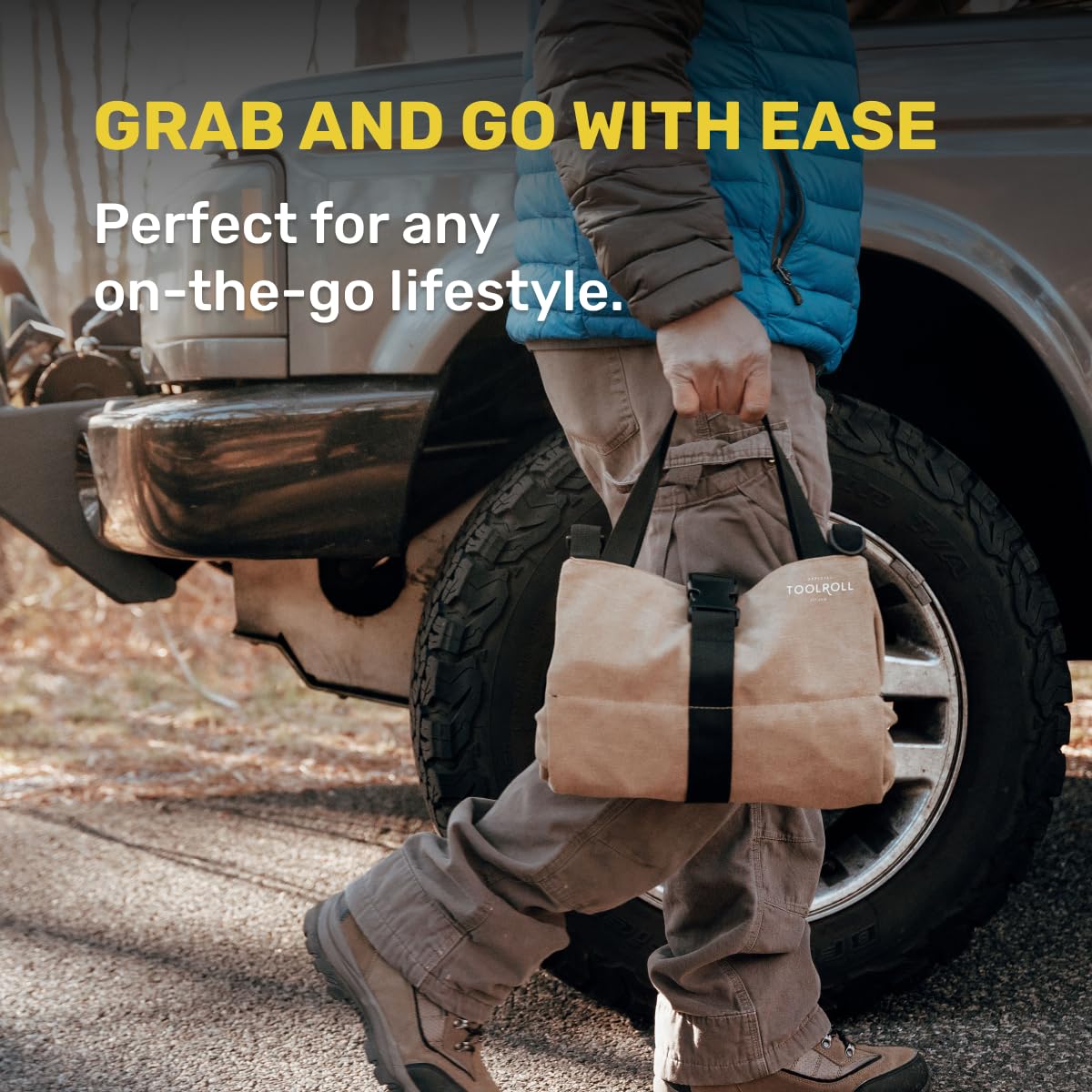 Official Tool Roll Official Legacy Tool Roll Bag Easy to Carry 5 Pocket Durable Canvas with Rust Proof Zippers Perfect Gift for Dads Mechanics and Hobbyists Army Green - View 3 of 9