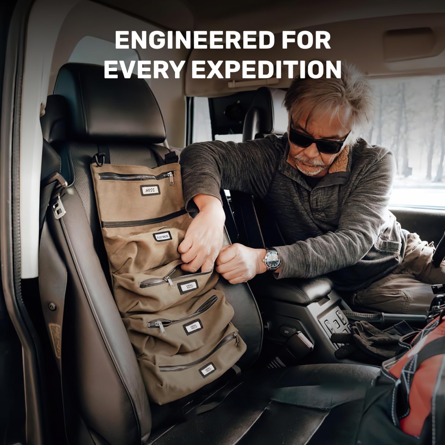 Official Tool Roll Official Legacy Tool Roll Bag Easy to Carry 5 Pocket Durable Canvas with Rust Proof Zippers Perfect Gift for Dads Mechanics and Hobbyists Army Green - View 5 of 9