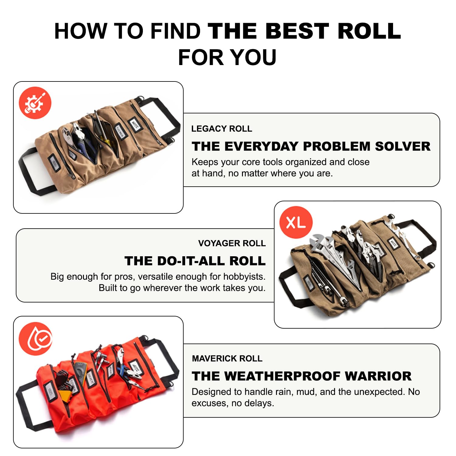 Official Tool Roll Official Legacy Tool Roll Bag Easy to Carry 5 Pocket Durable Canvas with Rust Proof Zippers Perfect Gift for Dads Mechanics and Hobbyists Army Green - View 6 of 9