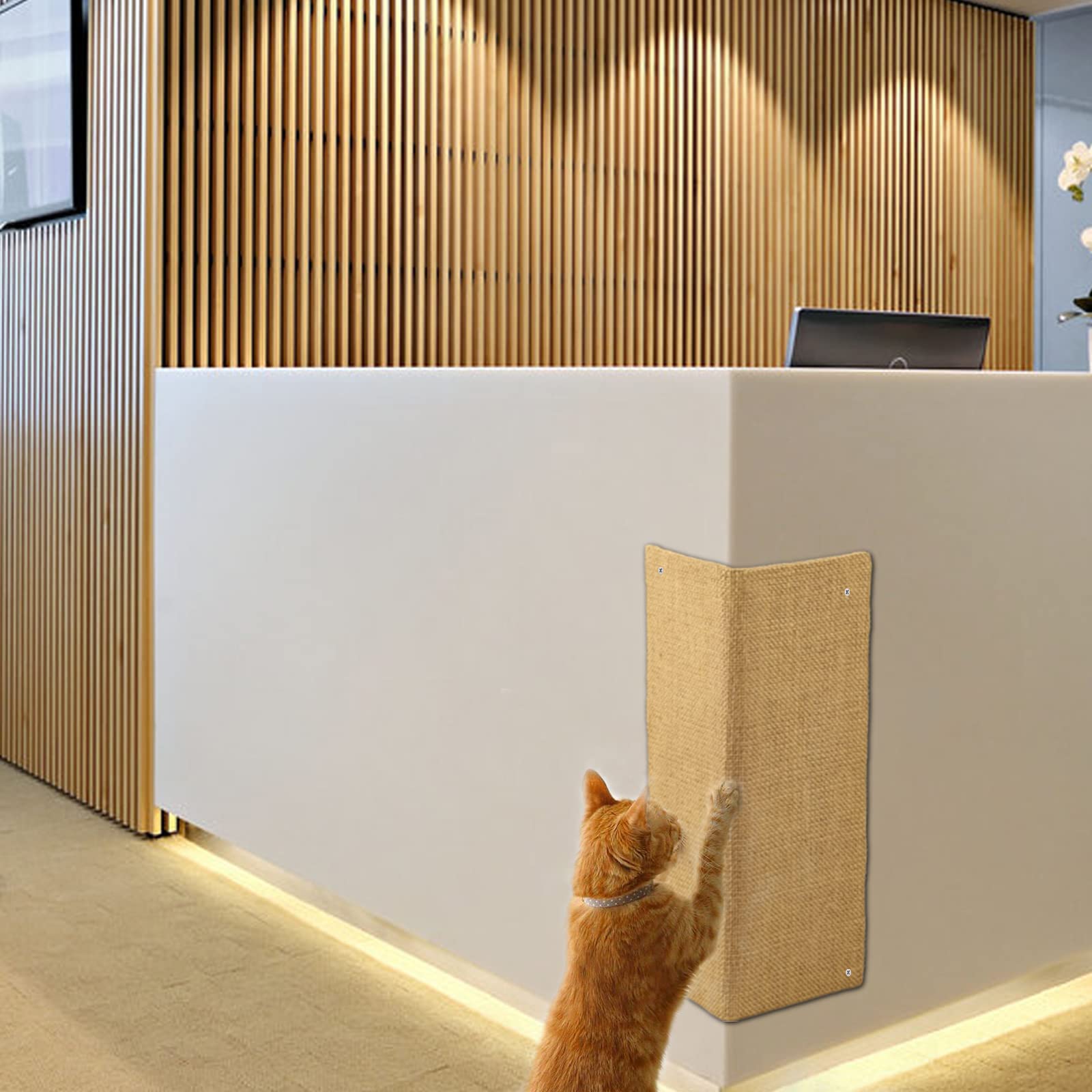 Hutpet Hutpet 2Pcs Foldable Cat Scratcher Board Sofa Wall Corner Pads Horizontal Scratchers for Indoor Cats Furniture Protection - View 6 of 7