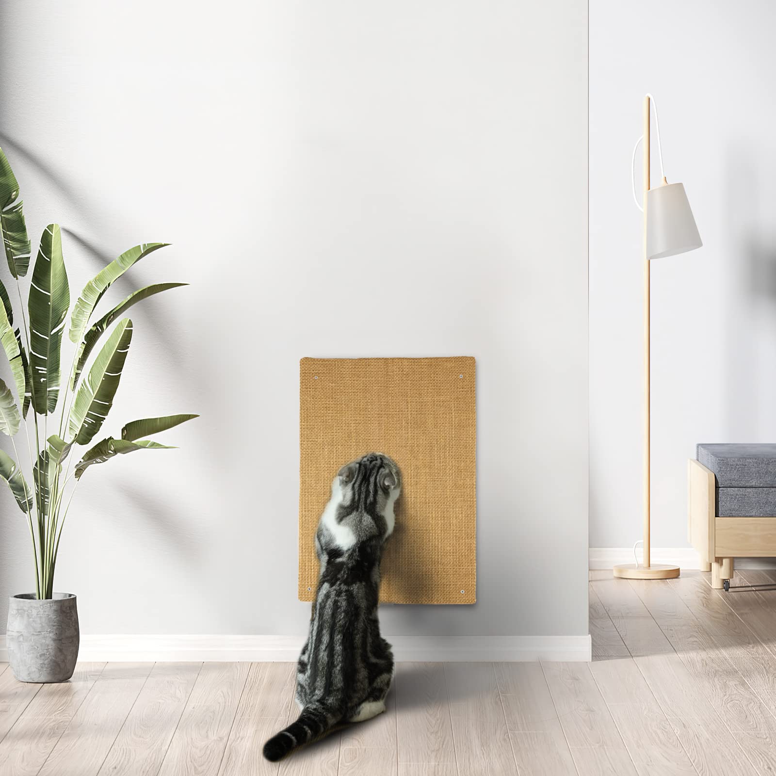 Hutpet Hutpet 2Pcs Foldable Cat Scratcher Board Sofa Wall Corner Pads Horizontal Scratchers for Indoor Cats Furniture Protection - View 7 of 7