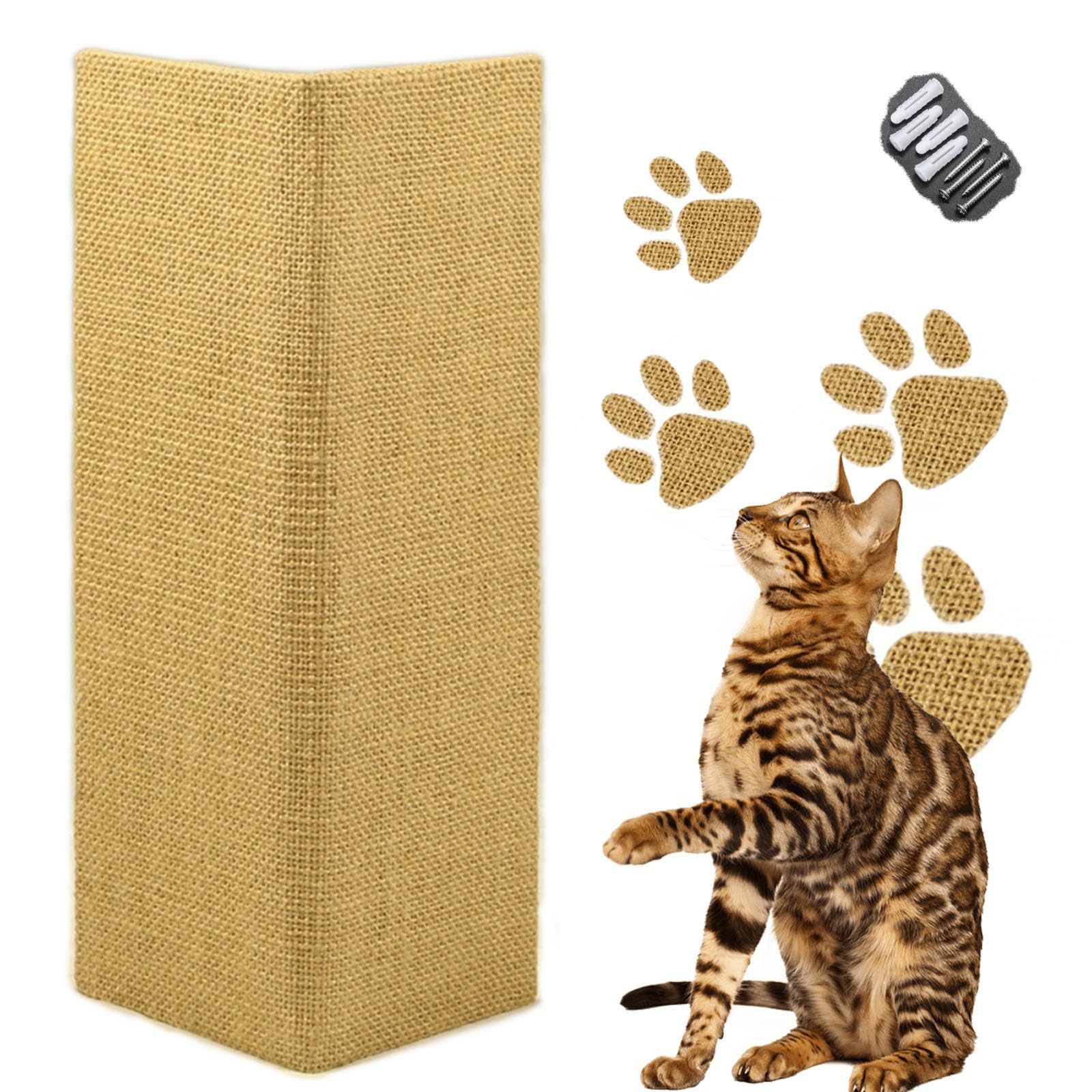 Hutpet Hutpet 2Pcs Foldable Cat Scratcher Board Sofa Wall Corner Pads Horizontal Scratchers for Indoor Cats Furniture Protection