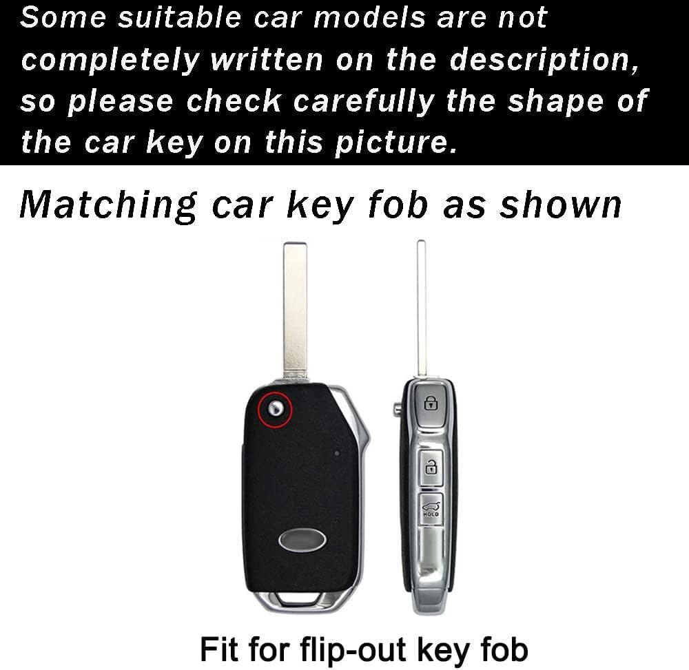 ontto 3-Button Key Fob Protector with Keychain Compatible with Kia Flip Folding Remote Soft TPU Key Skin Case for Forte Seltos Soul Sportage Sorento - View 2 of 5