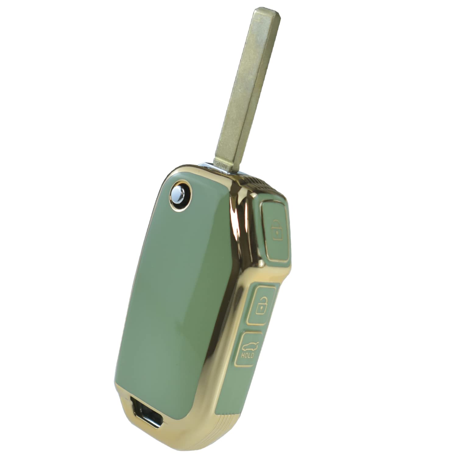 ontto 3-Button Key Fob Holder with Keychain Compatible with Kia Flip Folding Remote TPU Car Key Glove for Forte Seltos Soul Sportage Sorento Cerato - View 3 of 5