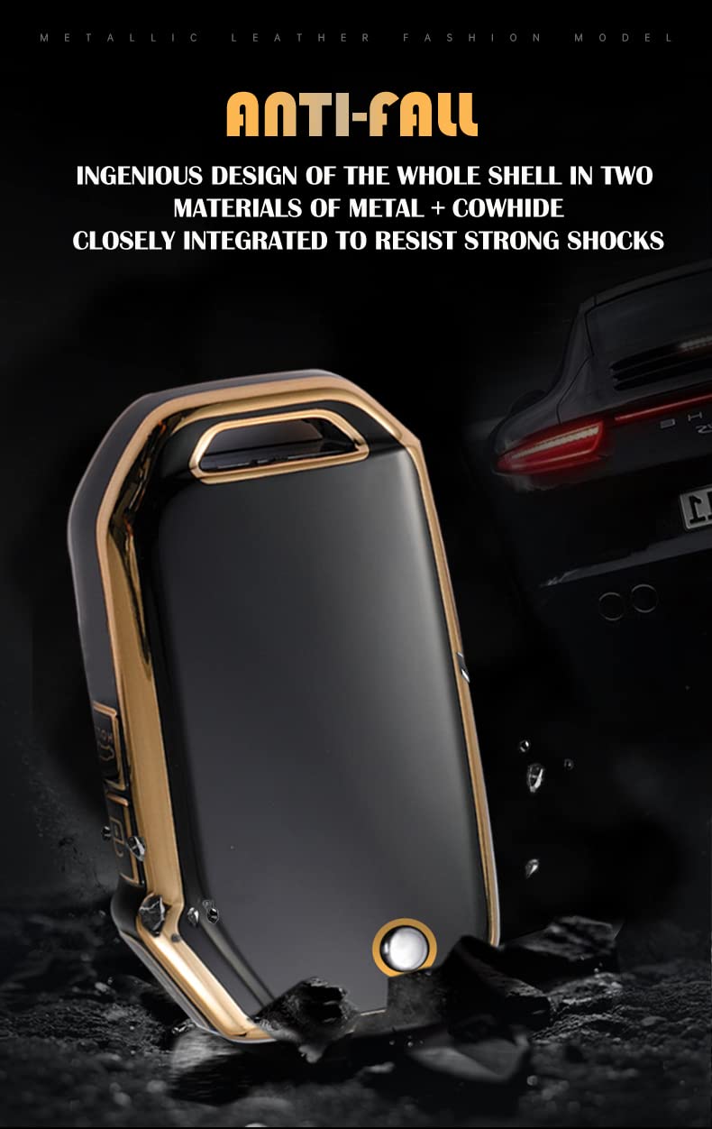ontto 3-Button Key Fob Holder with Keychain Compatible with Kia Flip Folding Remote TPU Car Key Glove for Forte Seltos Soul Sportage Sorento Cerato - View 5 of 5