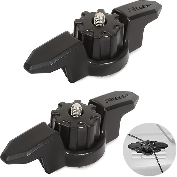 Atader Line Cleat for Kayak Track Mount 2 Pcs Black Kayak Anchor Cleat Rail Mount Accessories