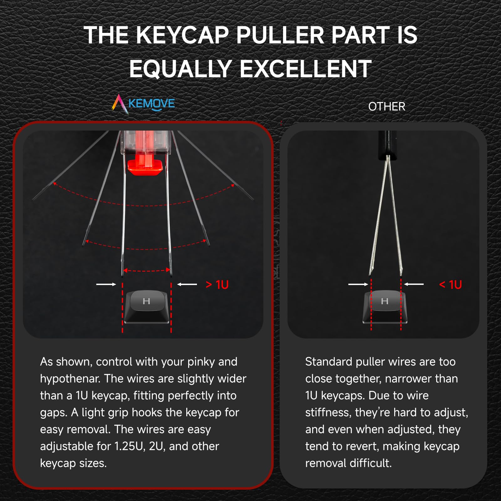 KEMOVE P10 2-in-1 Switch Puller Keycap Puller for Mechanical Keyboard, 304 Stainless Steel Key Switch Keycap Puller, Easily Remove and Replace Gaming - View 4 of 6