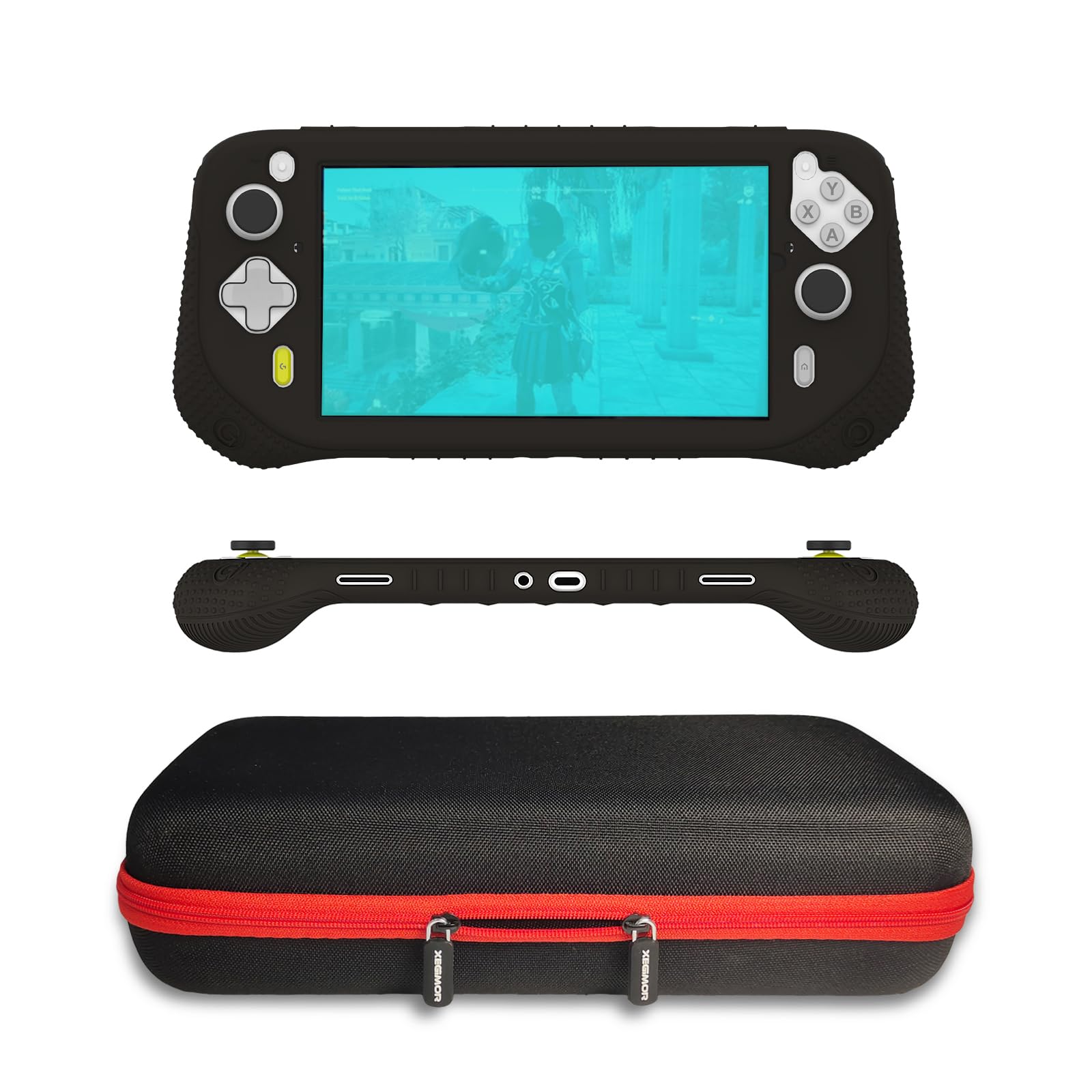 XEGIMOR Silicone Cover and Carrying Case for Logitech G Cloud Gaming Handheld with Screen Protector Black Console Accessories - View 4 of 7