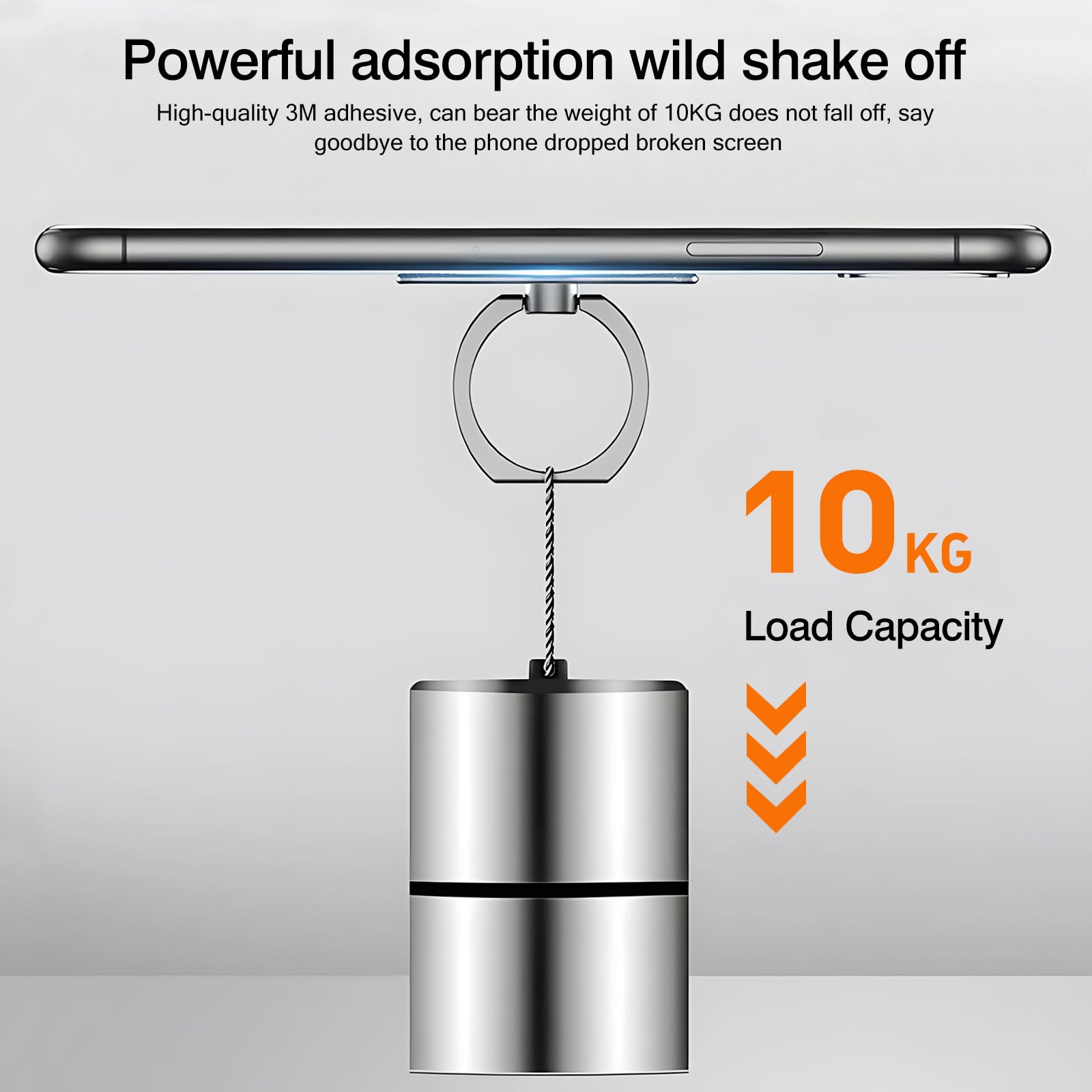 [2 Pack] Transparent Finger Ring Cell Phone Ring Holder Stand,360 Degree Rotation and 180 Degree Adjustable Finger Ring Kickstand with Polished - View 6 of 7