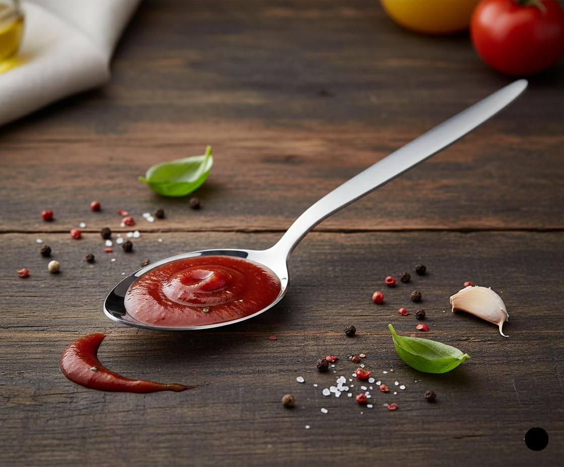 BNAZIND Kunz Spoon 2.5 Tbsp 18/10 Stainless Steel Chef Basting Quenelle Cooking Plating Dinner Serving Spoon 9 Inch Big Chef Gray - View 4 of 9