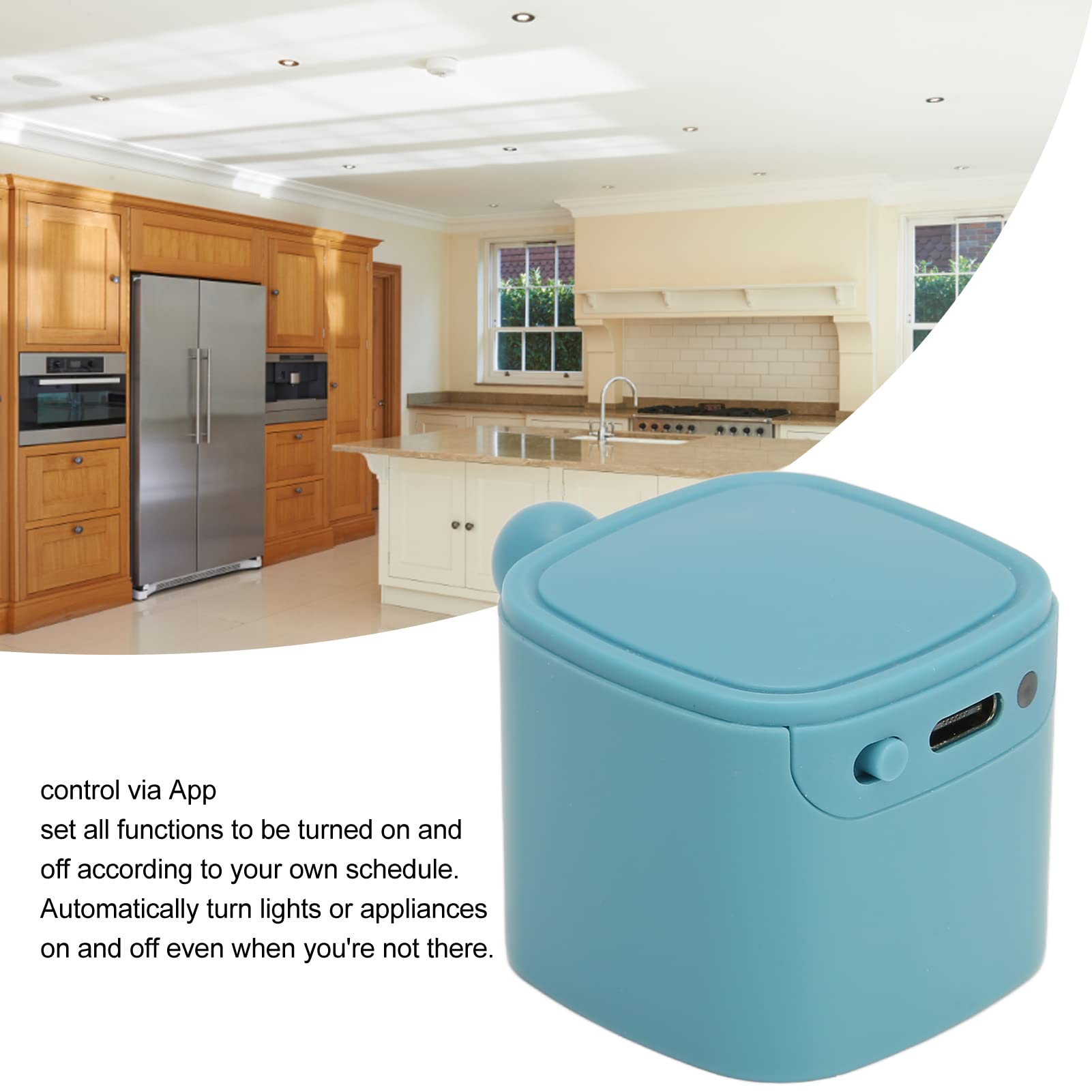 ASHATA Smart Switch Pusher Bluetooth Fingerbot for Light Switch Doorbell Coffee Maker APP Remote Timing Voice Control Blue - View 3 of 9