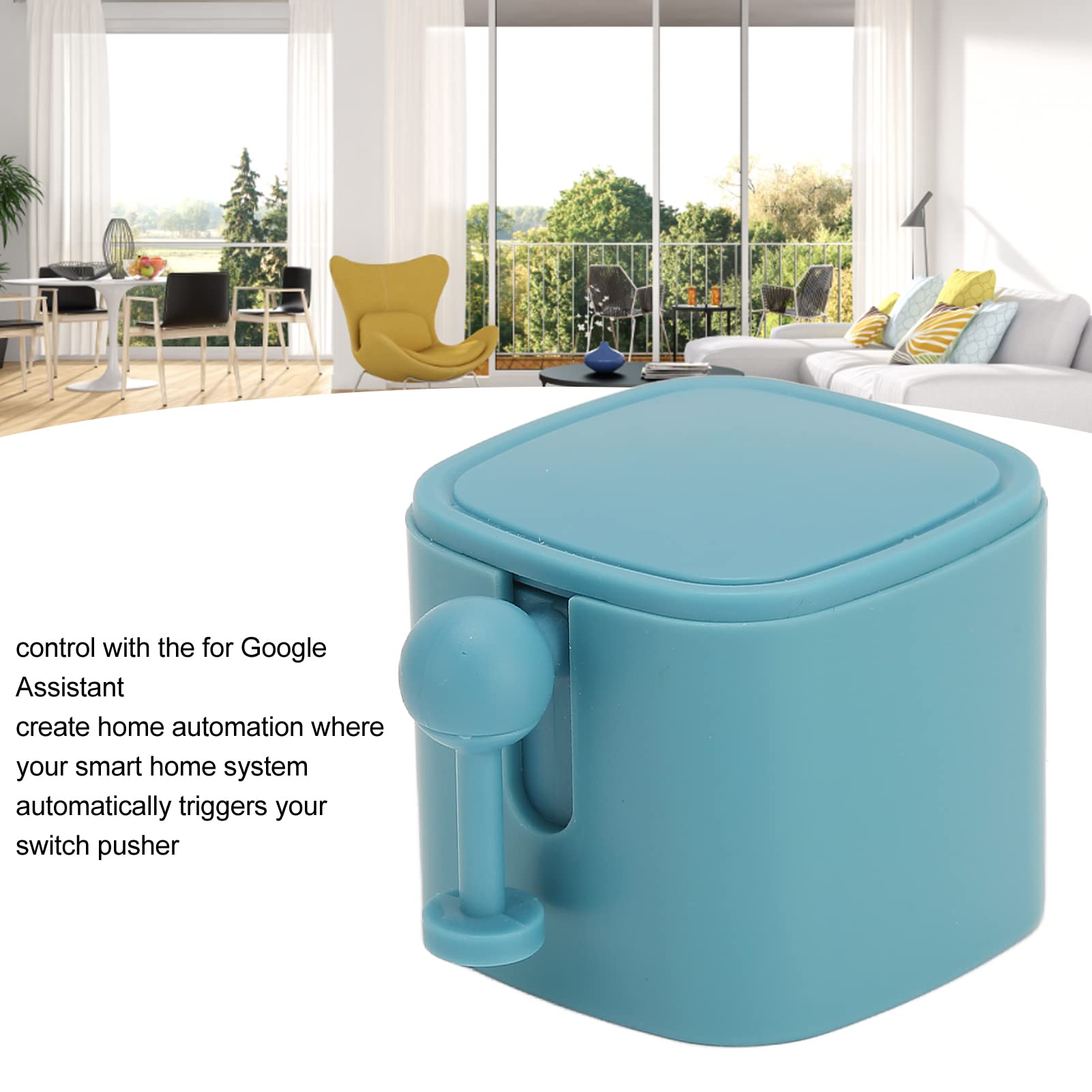 ASHATA Smart Switch Pusher Bluetooth Fingerbot for Light Switch Doorbell Coffee Maker APP Remote Timing Voice Control Blue - View 4 of 9