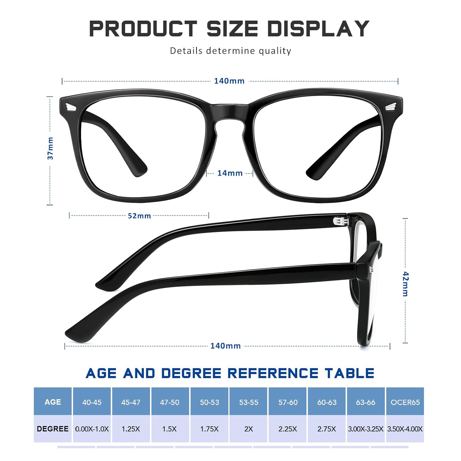 AIMISUV AIMISUV 5 Pack Reading Glasses for Men and Women Blue Light Blocking Multicolor 1.5x UV Protection - View 2 of 5