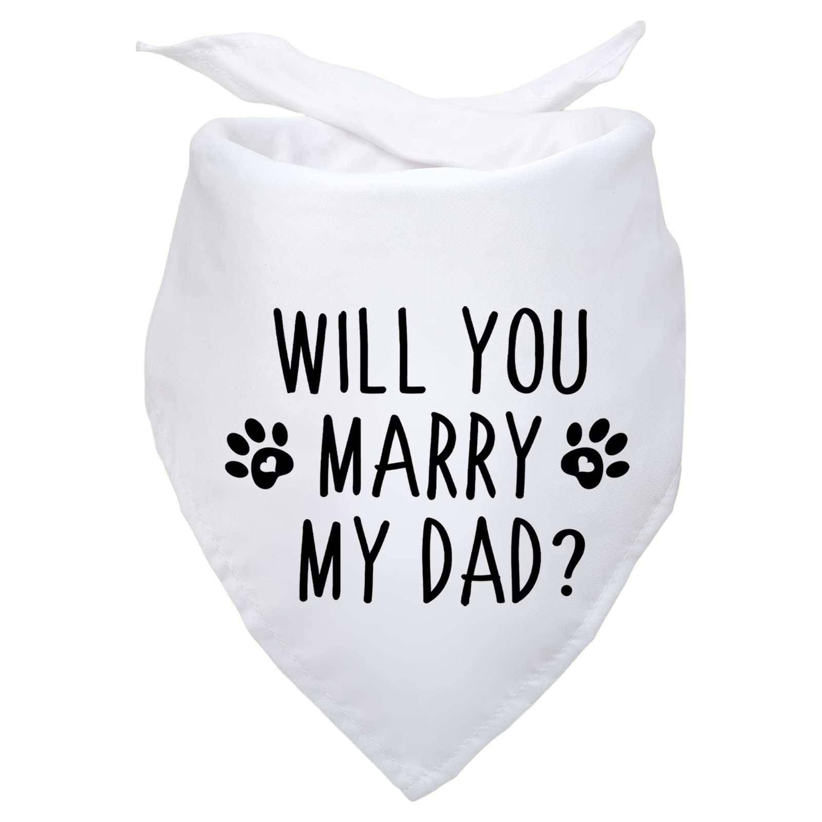 Yishuliwu Will You Marry My Dad Dog Engagement Announcement Bandana Wedding Photo Prop for Dog Lovers Pet Accessories Gift
