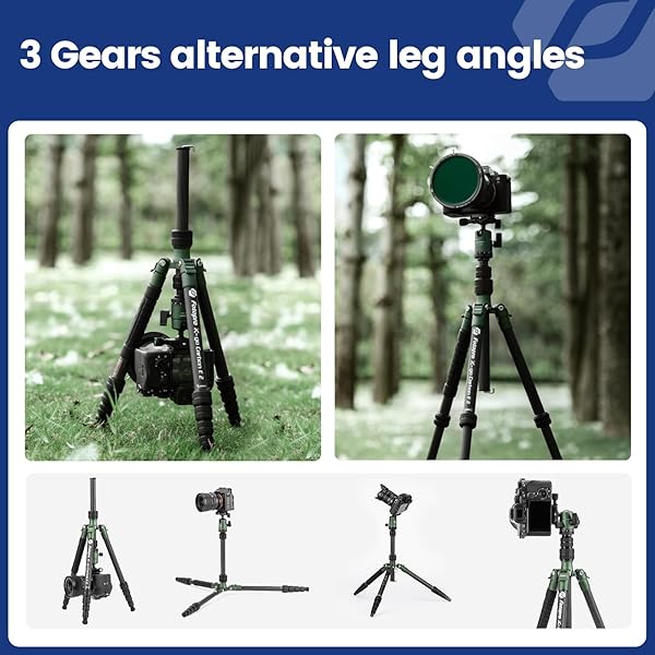 Fotopro Fotopro 59" Carbon Fiber Travel Tripod, Compact Camera Tripod with Ball Head, Detachable Monopod with Quick Release Plate and Bag, Load up to 8KG/17.63lbs - View 6 of 9