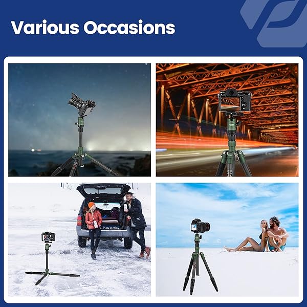 Fotopro Fotopro 59" Carbon Fiber Travel Tripod, Compact Camera Tripod with Ball Head, Detachable Monopod with Quick Release Plate and Bag, Load up to 8KG/17.63lbs - View 9 of 9