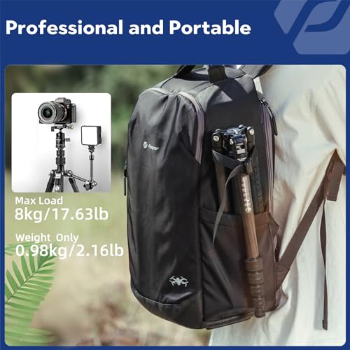 Fotopro Fotopro 59" Carbon Fiber Travel Tripod, Lightweight Compact Camera Tripod with Ball Head for DSLR SLR, Compact Detachable Monopod with Quick Release Plate and Bag, Load up to 8KG/17.63lbs - View 4 of 9