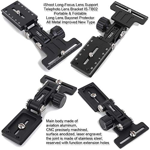 iShoot iShoot Metal Retractable Camera Lens Bracket Holder: Quick Release, Telephoto Support for Arca-Swiss Tripods - View 4 of 11