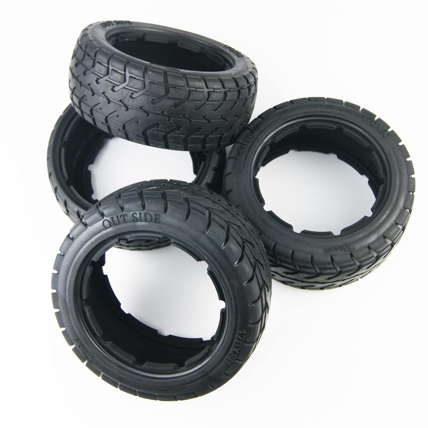TITRACING TITRACING On-Road Tires Kit Tarmac Buster for 1/5 HPI Baja 5B SS Rovan KM Rofun Buggy Front and Rear - View 2 of 2