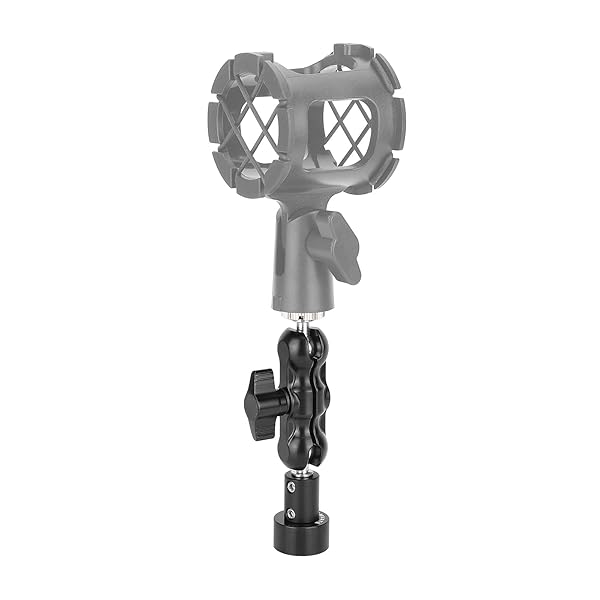 CAMVATE "CAMVATE Mini Ball Head Mount Microphone Clamp with 5/8"-27 Adapter - Perfect for Audio Setup" - View 6 of 8