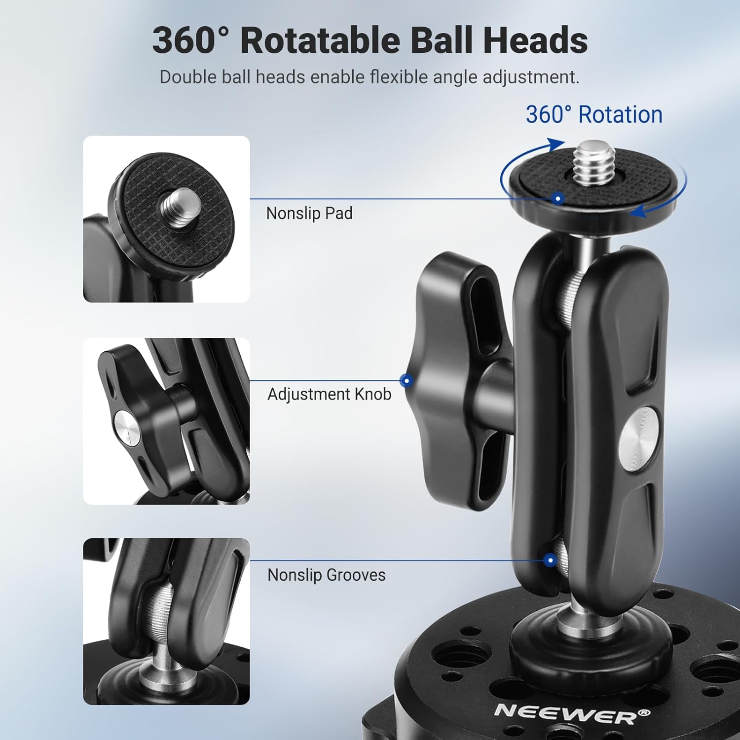 NEEWER NEEWER 6 Inch Camera Suction Cup Mount with Ball Head for Car Windshield Dash Compatible with Camera Action Camera Phone Holder - View 7 of 9
