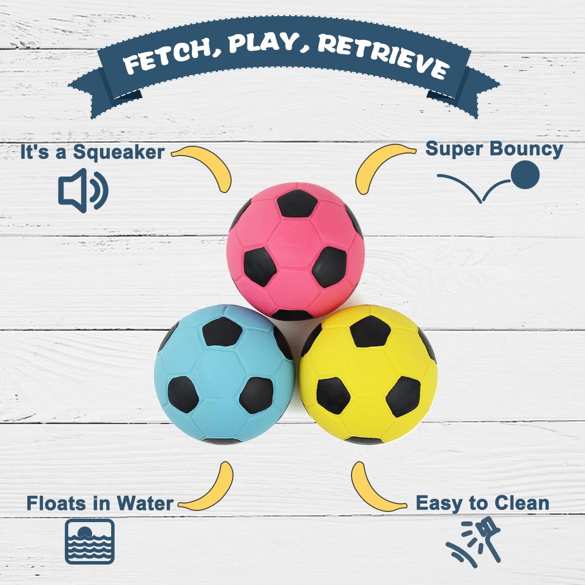 Pawdoer Pawdoer Squeaky Dog Ball Soft Latex Rubber Toy for Small Dogs and Puppies Perfect for Fetch and Play - View 4 of 9