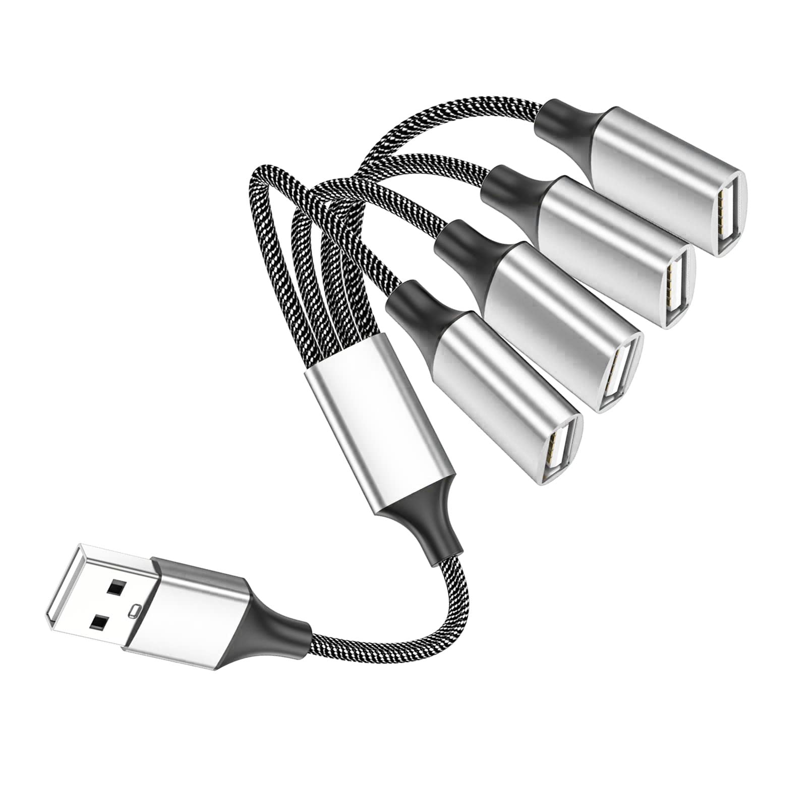 Fidioto Fidioto 4USB Extension Cable: 1 Male to 4 Female USB Hub for Data & Charging - Power Split Adapter