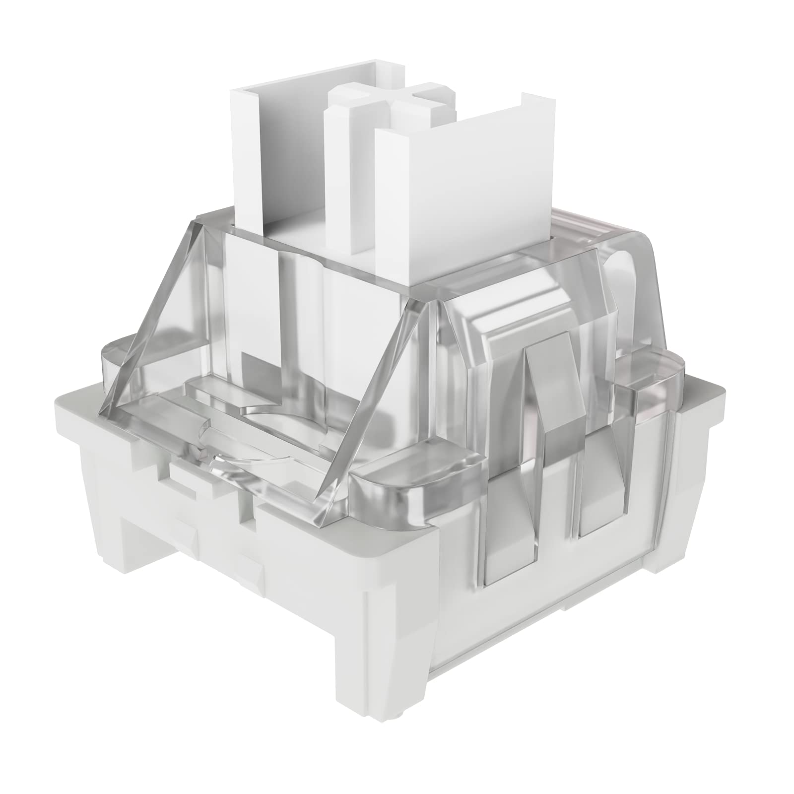 MAGIC-REFINER x Creamy White Switches for Mechanical Keyboard DIY, 42gf Linear Keyswitch 3 Pins, Pre Lubed with POM Stem Compatible for MX Mechanical - View 7 of 7