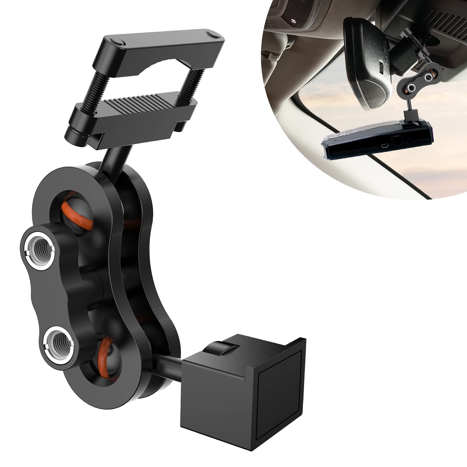 SDSACZMU Aluminum Radar Detector Mount for Escort Max360c, Redline EX & Cobra - EZ Magnet Connection