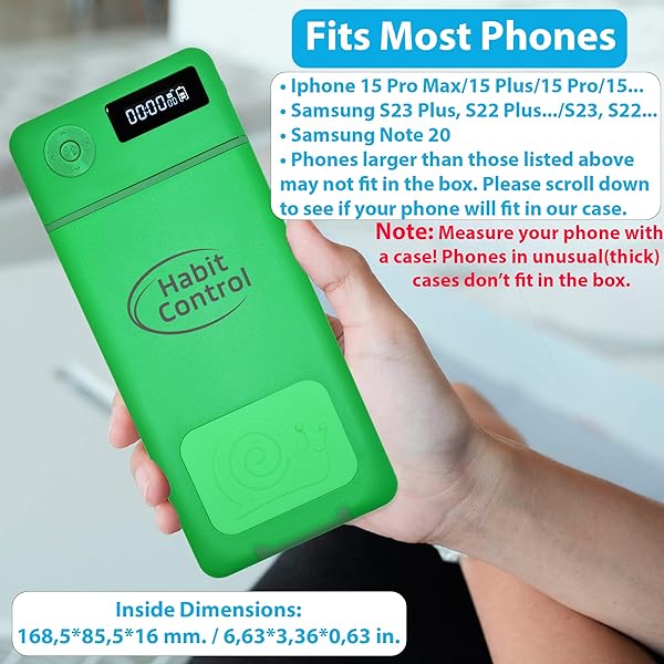 Habit Control Timed Lock Box for Phones: Control Smartphone Addiction & Boost Self-Discipline - Perfect for Teachers & Home Use (Green) - View 6 of 9