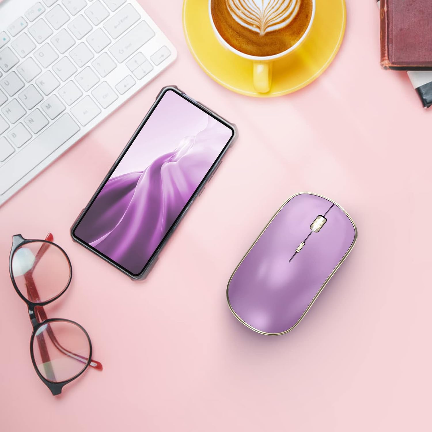 JOYACCESS JOYACCESS Wireless Mouse Portable Ergonomic 2.4G with 5 DPI Levels for Desktop Notebook PC Laptop Purple - View 6 of 9