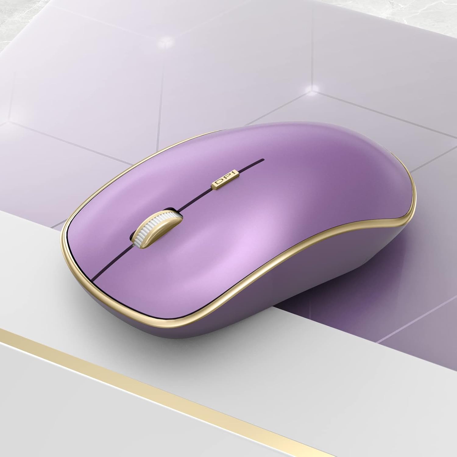 JOYACCESS JOYACCESS Wireless Mouse Portable Ergonomic 2.4G with 5 DPI Levels for Desktop Notebook PC Laptop Purple - View 8 of 9