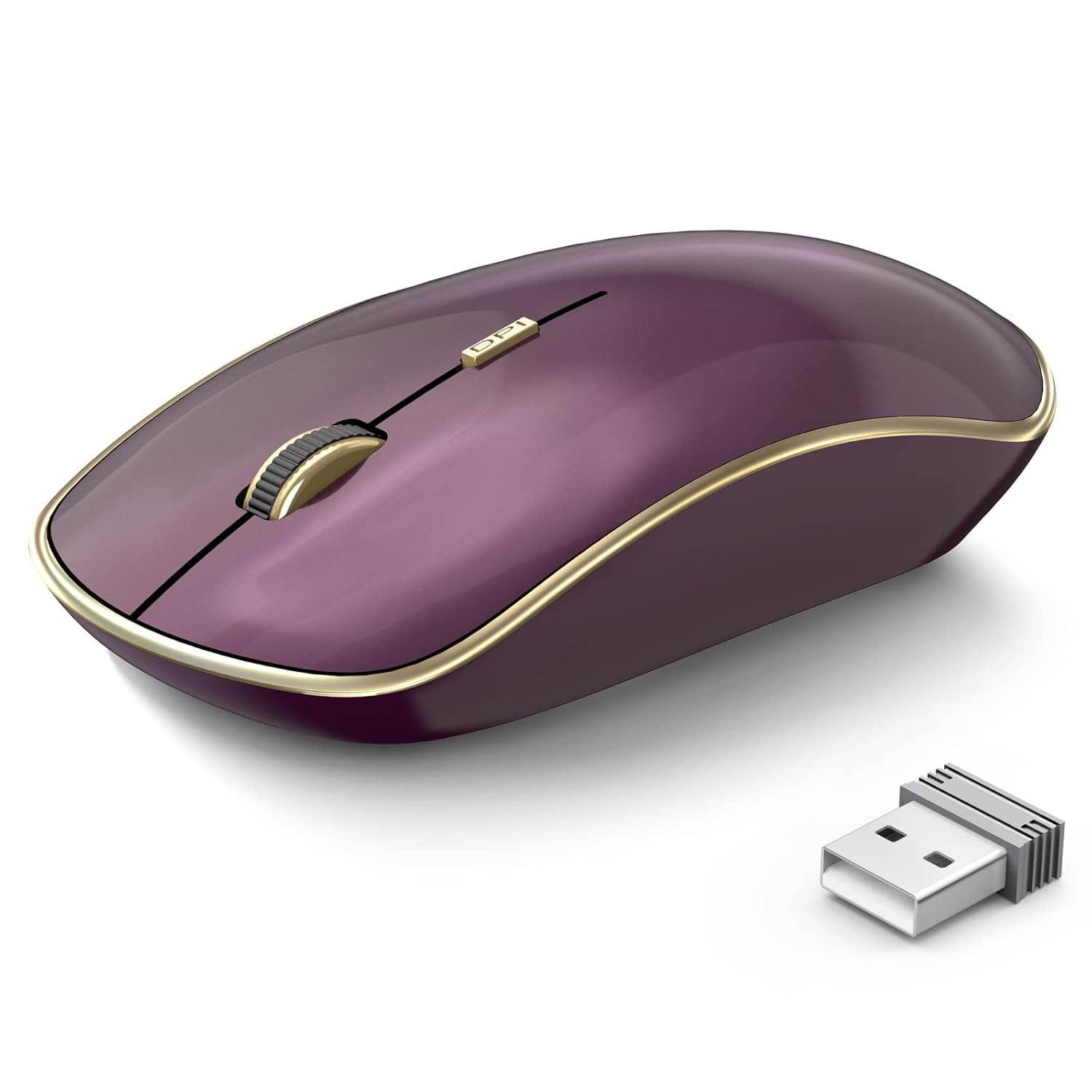 JOYACCESS JOYACCESS Wireless Mouse Portable Ergonomic 2.4G with 5 DPI Levels for Desktop Notebook PC Laptop Purple - View 9 of 9