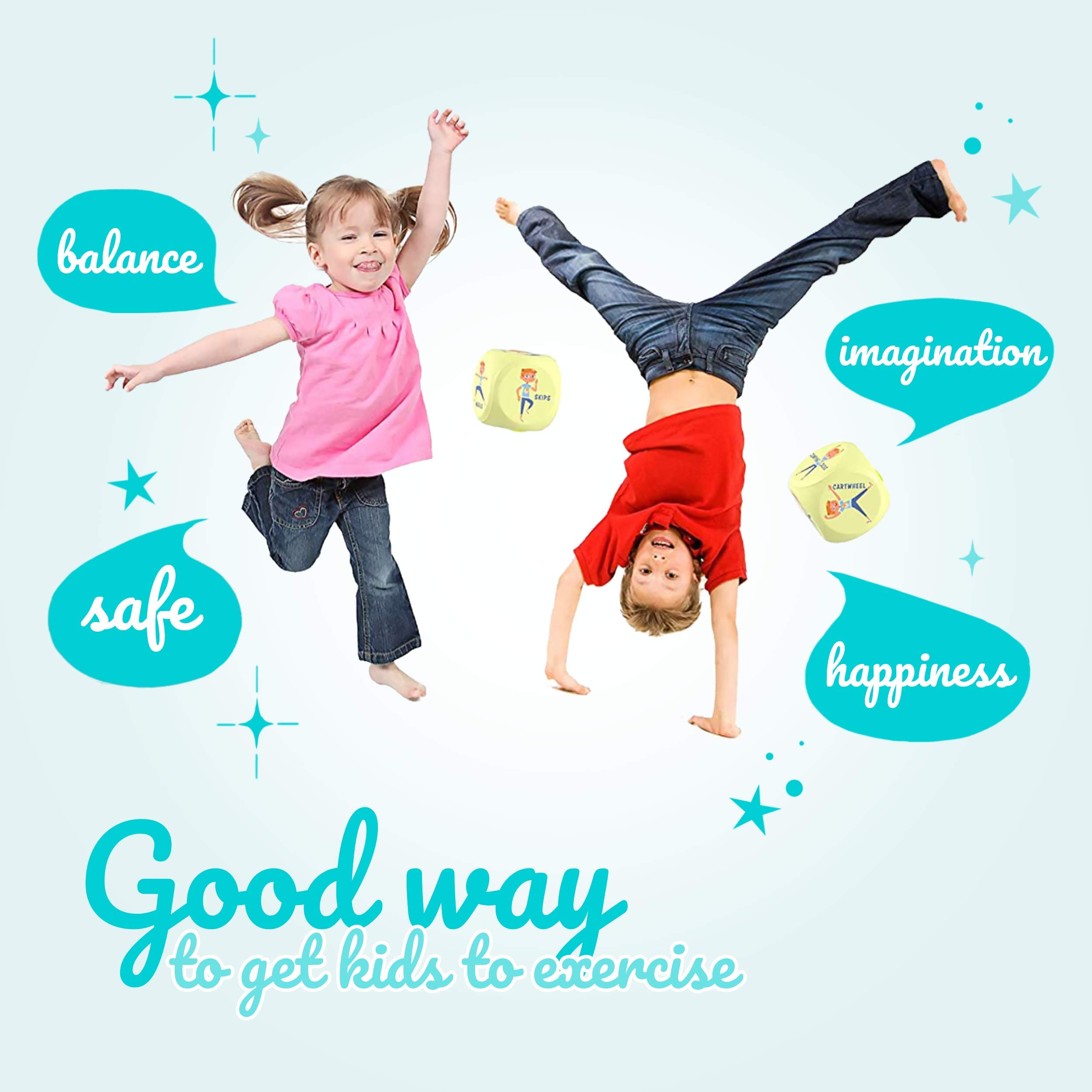 Skywin Skywin Exercise Dice 2 Pack Fun Foam Fitness Dice for Kids Home Classroom Group Workouts - View 2 of 7