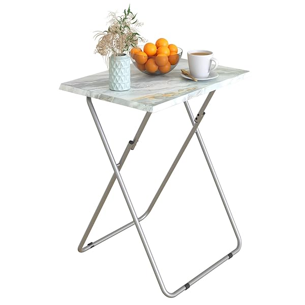 Garden 4 you Garden 4 You Portable Folding TV Tray Table Lightweight Small Sofa Bedside Snack Tray 15 x 18.9 x 26 in Smoky Grey 1PC