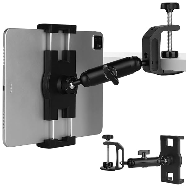 Mippko "Adjustable Mippko Kitchen Cabinet Tablet Holder for 7-12.9" Devices - No Drilling, Multi-Angle Aluminum Mount"