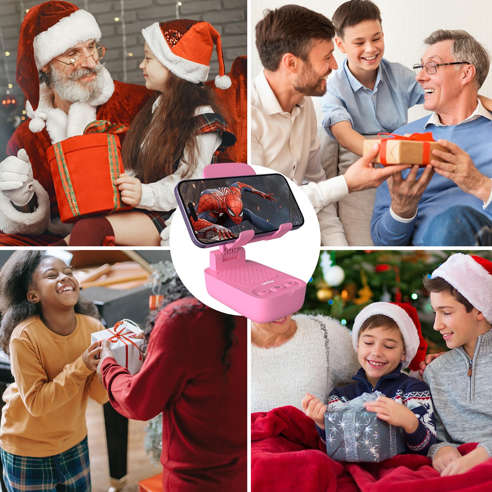 Gifts for Men Women, from Wife,Cell Phone Stand with Wireless Bluetooth Speaker, Punchy Bass and HD Stereo Sound Speaker for Home and Outdoors - View 7 of 7