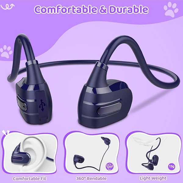 Golvery Golvery Open Ear Kids Headphones: Wireless Bluetooth 5.3, Safe Hearing, Ultra-Light Comfort, 10H Playtime for Phones & Tablets - View 4 of 10