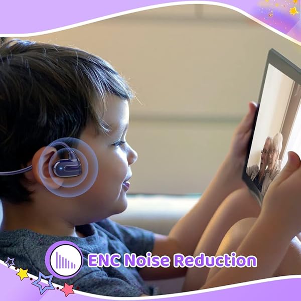 Golvery Golvery Open Ear Kids Headphones: Wireless Bluetooth 5.3, Safe Hearing, Ultra-Light Comfort, 10H Playtime for Phones & Tablets - View 7 of 10